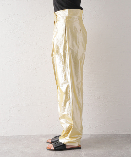 TELA（テラ）の「【TELA /テラ】ラメパンツ（その他パンツ・レディース・ゴールド・40/42）」の5枚目の写真