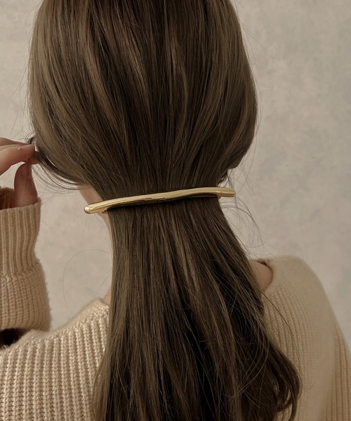 apres jour clair（アプレジュールクレア）の「【apres jour clair×ARIAZ】メタルヘアバレッタ（バレッタ/ヘアクリップ・レディース・ゴールド/シルバー・FREE）」の9枚目の写真