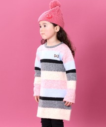 trois lapins kp | ボーダーニットワンピース(100～130)(ワンピース)