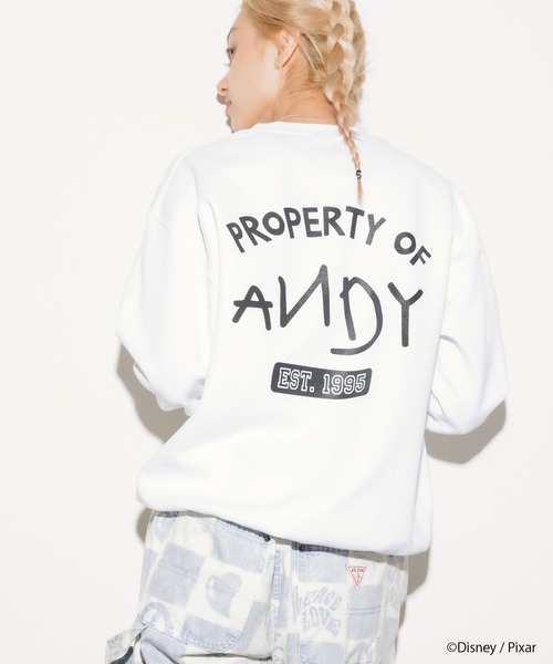 ROOPTOKYO(ループトウキョウ)の「ROOPTOKYO別注:TOY STORY PROPERTY OF ANDY SWEAT クルーネックスウェット(スウェット・レディース・ホワイト/ブラック/グレー・L/M/XL)」の20枚目の写真