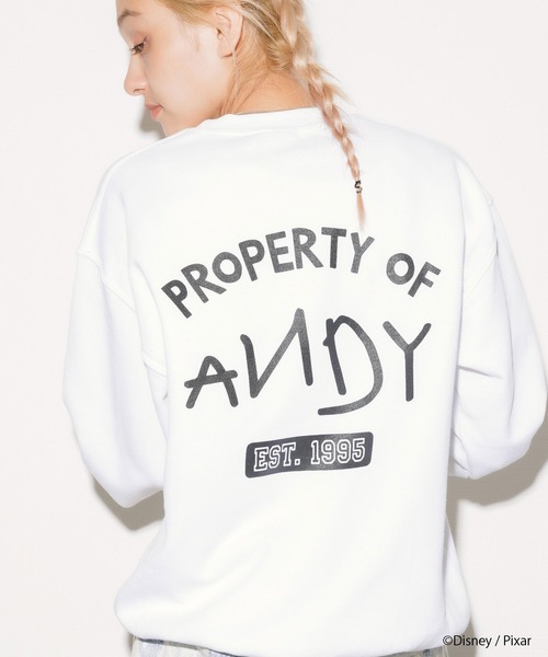 ROOPTOKYO(ループトウキョウ)の「ROOPTOKYO別注:TOY STORY PROPERTY OF ANDY SWEAT クルーネックスウェット(スウェット・レディース・ホワイト/ブラック/グレー・L/M/XL)」の21枚目の写真