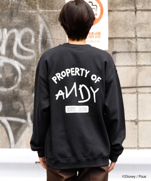 ROOPTOKYO(ループトウキョウ)の「ROOPTOKYO別注:TOY STORY PROPERTY OF ANDY SWEAT クルーネックスウェット(スウェット・レディース・ホワイト/ブラック/グレー・L/M/XL)」の5枚目の写真