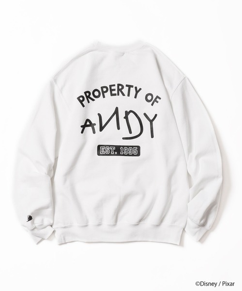 ROOPTOKYO(ループトウキョウ)の「ROOPTOKYO別注:TOY STORY PROPERTY OF ANDY SWEAT クルーネックスウェット(スウェット・レディース・ホワイト/ブラック/グレー・L/M/XL)」の14枚目の写真