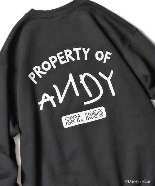 ROOPTOKYO(ループトウキョウ)の「ROOPTOKYO別注:TOY STORY PROPERTY OF ANDY SWEAT クルーネックスウェット(スウェット・レディース・ホワイト/ブラック/グレー・L/M/XL)」の9枚目の写真