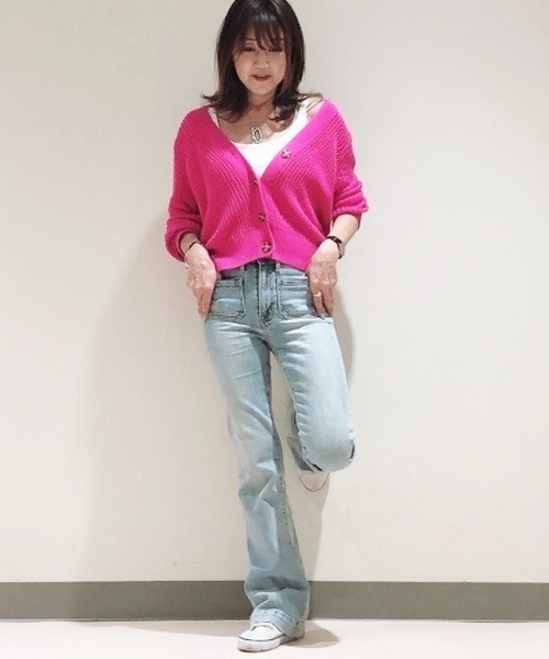 GAP（ギャップ）の「クラシック コットンリブ カーディガン（カーディガン/ボレロ・レディース・ピンク/ブルー/グリーン/その他/ブラウン・S/M/L/XS/XL/XXS）」の14枚目の写真