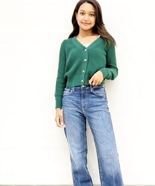 GAP（ギャップ）の「クラシック コットンリブ カーディガン（カーディガン/ボレロ・レディース・ピンク/ブルー/グリーン/その他/ブラウン・S/M/L/XS/XL/XXS）」の17枚目の写真