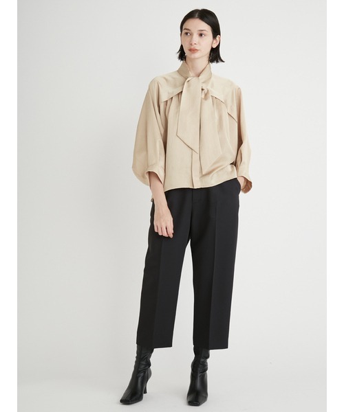 MIESROHE（ミースロエ）の「ボウタイコクーンブラウス　マシーンウォッシャブル（シャツ/ブラウス・レディース・ホワイト/ブラック/ベージュ・FREE）」の8枚目の写真