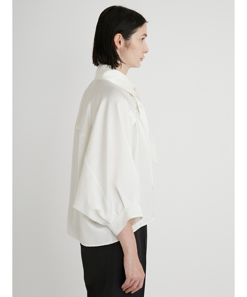 MIESROHE（ミースロエ）の「ボウタイコクーンブラウス　マシーンウォッシャブル（シャツ/ブラウス・レディース・ホワイト/ブラック/ベージュ・FREE）」の12枚目の写真