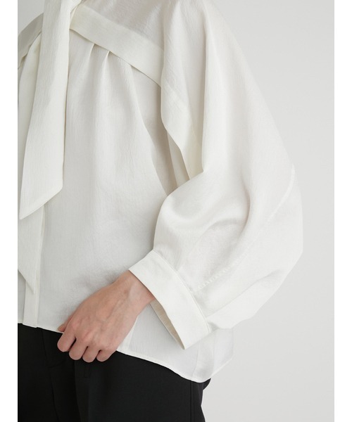 MIESROHE（ミースロエ）の「ボウタイコクーンブラウス　マシーンウォッシャブル（シャツ/ブラウス・レディース・ホワイト/ブラック/ベージュ・FREE）」の15枚目の写真