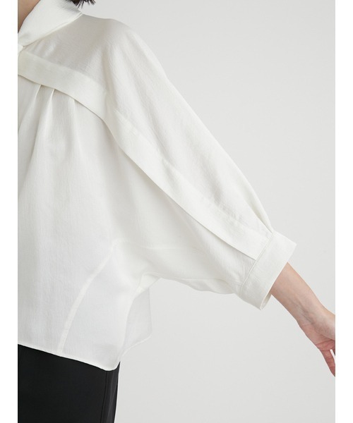 MIESROHE（ミースロエ）の「ボウタイコクーンブラウス　マシーンウォッシャブル（シャツ/ブラウス・レディース・ホワイト/ブラック/ベージュ・FREE）」の6枚目の写真