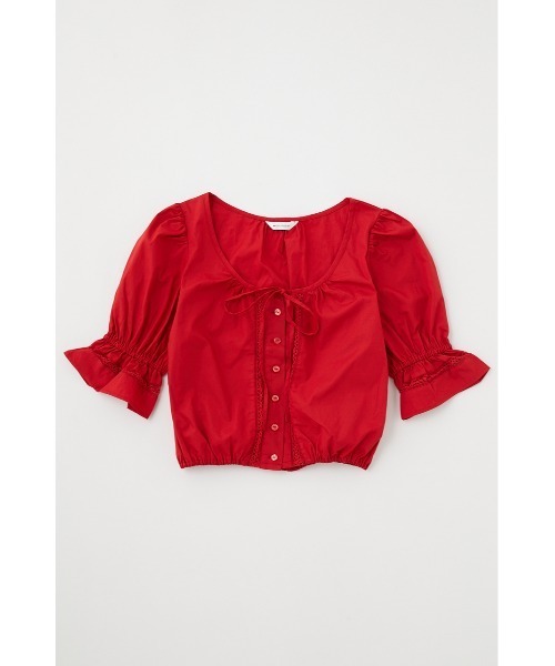 MOUSSY(マウジー)の「CROPPED ブラウス(シャツ/ブラウス・レディース・ホワイト/ブラック/ライトベージュ/レッド・FREE)」の10枚目の写真