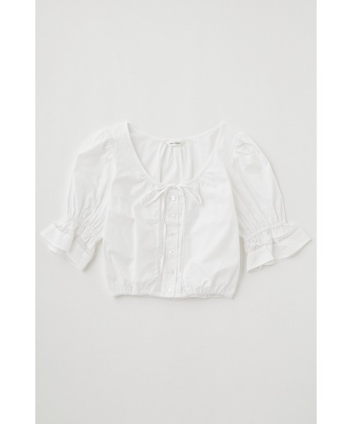 ☆新品未使用☆ MOUSSY マウジー　CREPE ブラウス　トップス　ホワイト セール】キャミソール & クロップドシャツ（シャツ/ブラウス