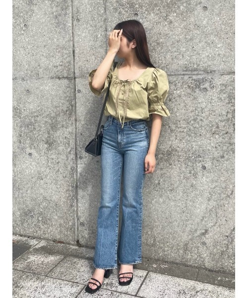 MOUSSY(マウジー)の「CROPPED ブラウス(シャツ/ブラウス・レディース・ホワイト/ブラック/ライトベージュ/レッド・FREE)」の20枚目の写真