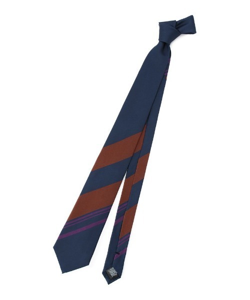Perfect Suit FActory(パーフェクトスーツファクトリー)の「クラシコ パネルストライプ(ネクタイ・メンズ・パープル/ブラウン・FREE)」の5枚目の写真