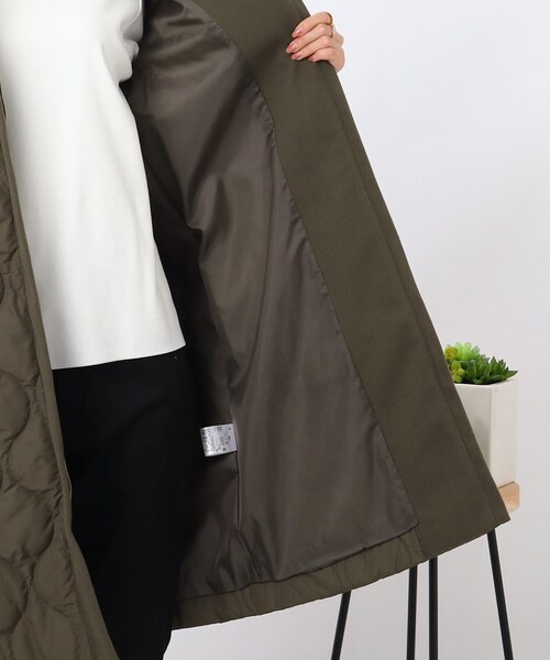 DRESKIP（ドレスキップ）の「◆【吸湿発熱/２WAY】大人な優しさ漂う 中綿異素材 キルティングコート（その他アウター・レディース・ブラック/カーキ/ベージュ・02/03/04）」の13枚目の写真
