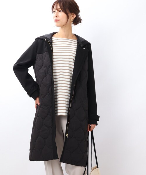 DRESKIP（ドレスキップ）の「◆【吸湿発熱/２WAY】大人な優しさ漂う 中綿異素材 キルティングコート（その他アウター・レディース・ブラック/カーキ/ベージュ・02/03/04）」の22枚目の写真