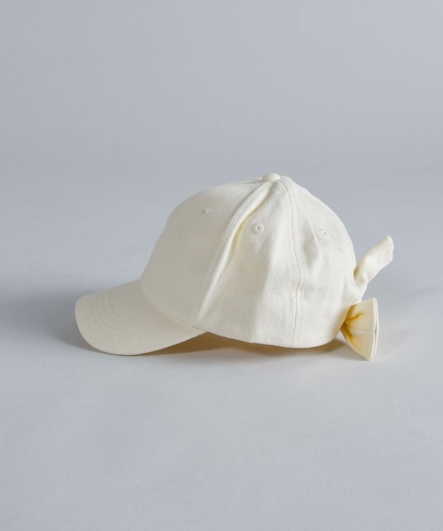 CALIFORNIA OUTFITTERS（カリフォルニア アウトフィッターズ）の「【キッズ商品】バックのリボンがキュート。コットン素材で年中使えるコットンキャップ。（キャップ・キッズ・アイボリー/ブラック/ラベンダー/ピンク・ONE SIZE）」の5枚目の写真