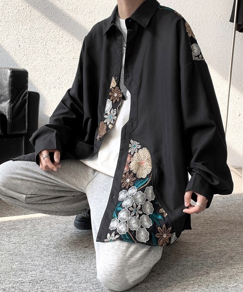 FVLMEN（フルメン）の「【FVLMEN】flower embroidery longsleeve shirt 