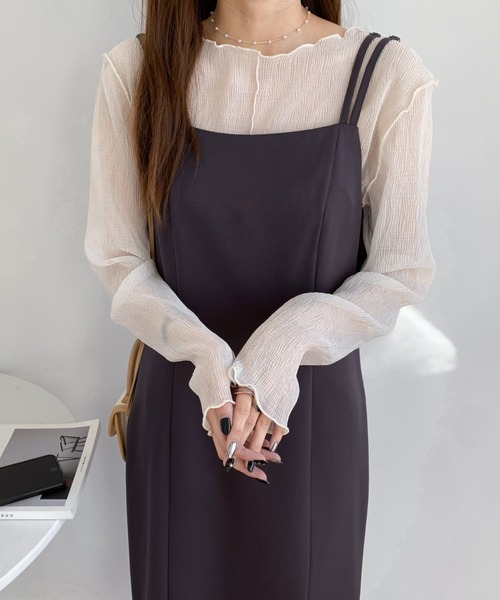 ABITOKYO(アビトーキョー)の「Iラインタイトキャミワンピース(ワンピース・レディース・ダークブラウン/ベージュ/ブラック・S/M)」の19枚目の写真