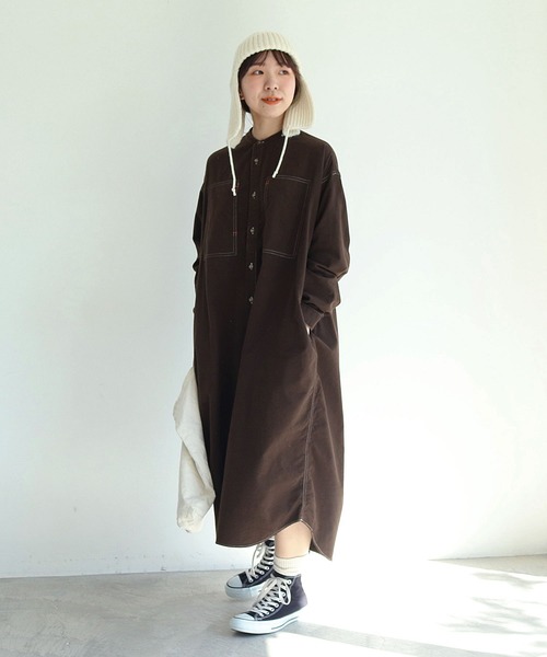 ワンピース✳︎par ici PAR ICI シャツワンピース ブロード BIGシャツワンピース