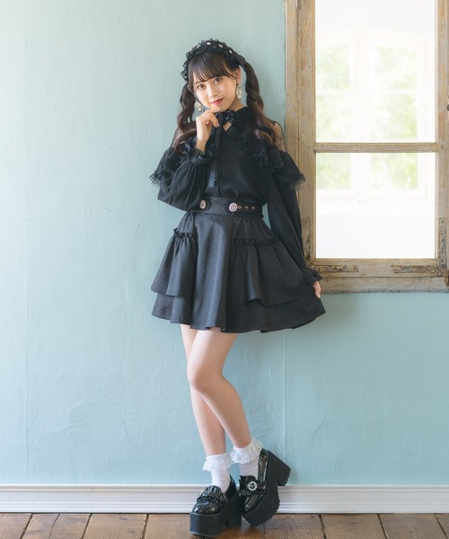 ROJITA（ロジータ）の「ビジュベルトジャガードスカート（スカート・レディース・ブラック/モカ/パープル・FREE）」の19枚目の写真