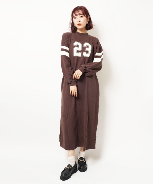 THE SHINZONE(ザ シンゾーン)の「FOOT BALL OP(ワンピース・レディース・カーキ/ブラウン/パープル・FREE)」の5枚目の写真