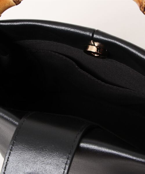 KOBE LETTUCE（コウベレタス）の「バンブーハンドル2wayバッグ（ハンドバッグ・レディース・アイボリー/ブラック/グレイッシュベージュ・FREE）」の10枚目の写真