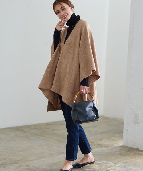 KOBE LETTUCE（コウベレタス）の「バンブーハンドル2wayバッグ（ハンドバッグ・レディース・アイボリー/ブラック/グレイッシュベージュ・FREE）」の5枚目の写真