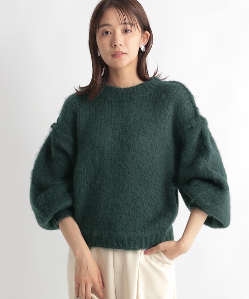 Andemiu(アンデミュウ)の「ローゲージ起毛ニット168852(ニット/セーター・レディース・ブラウン/グリーン/アイボリー・FREE)」の12枚目の写真