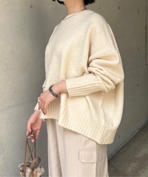 Chez toi | ヤクライククルーネックワイドプルオーバー(ニット/セーター)