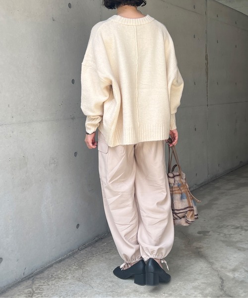 Chez toi（シェトワ）の「ヤクライククルーネックワイドプルオーバー（ニット/セーター・レディース・アイボリー/オレンジ/キャメル・FREE）」の17枚目の写真