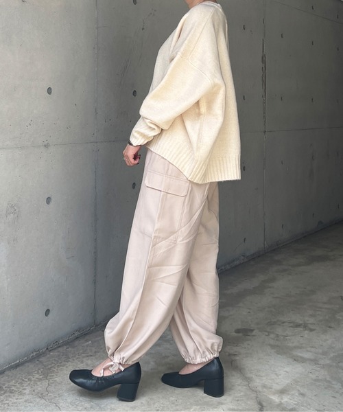 Chez toi（シェトワ）の「ヤクライククルーネックワイドプルオーバー（ニット/セーター・レディース・アイボリー/オレンジ/キャメル・FREE）」の22枚目の写真