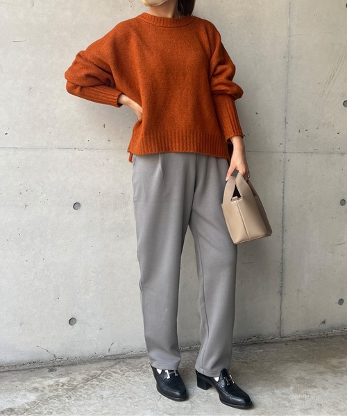 Chez toi（シェトワ）の「ヤクライククルーネックワイドプルオーバー（ニット/セーター・レディース・アイボリー/オレンジ/キャメル・FREE）」の19枚目の写真