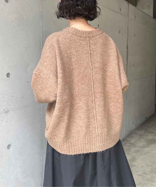 Chez toi（シェトワ）の「ヤクライククルーネックワイドプルオーバー（ニット/セーター・レディース・アイボリー/オレンジ/キャメル・FREE）」の15枚目の写真