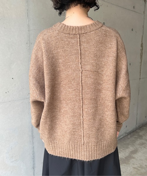 Chez toi（シェトワ）の「ヤクライククルーネックワイドプルオーバー（ニット/セーター・レディース・アイボリー/オレンジ/キャメル・FREE）」の20枚目の写真