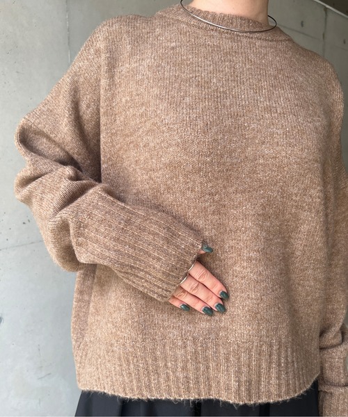 Chez toi（シェトワ）の「ヤクライククルーネックワイドプルオーバー（ニット/セーター・レディース・アイボリー/オレンジ/キャメル・FREE）」の12枚目の写真