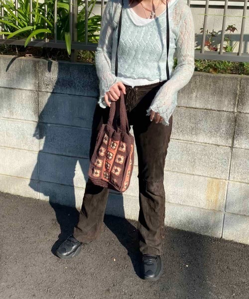 kaorinomori（カオリノモリ）の「kaorinomori ×c-cie toteS / カオリノモリ（トートバッグ・レディース・グリーン/ブラウン・ONE SIZE）」の8枚目の写真