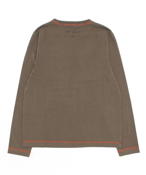 AVIREX（アヴィレックス）の「≪直営店限定≫L/S FADE WASH PRINT T-SHIRT/ フェイドウォッシュプリントTシャツ（Tシャツ/カットソー・レディース・ホワイト系2/オリーブ系/ブラック・M/S）」の5枚目の写真