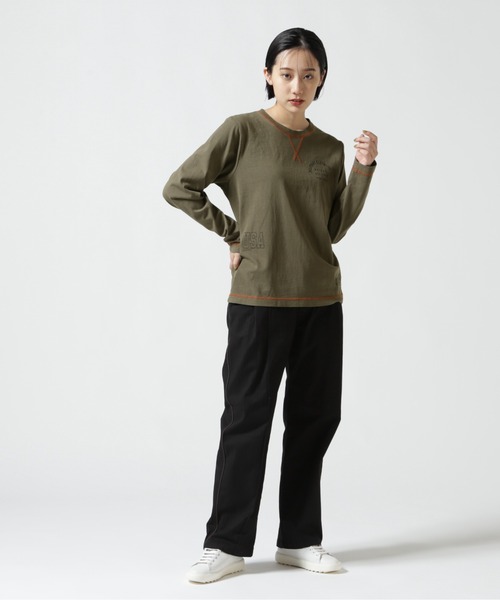 AVIREX（アヴィレックス）の「≪直営店限定≫L/S FADE WASH PRINT T-SHIRT/ フェイドウォッシュプリントTシャツ（Tシャツ/カットソー・レディース・ホワイト系2/オリーブ系/ブラック・M/S）」の16枚目の写真