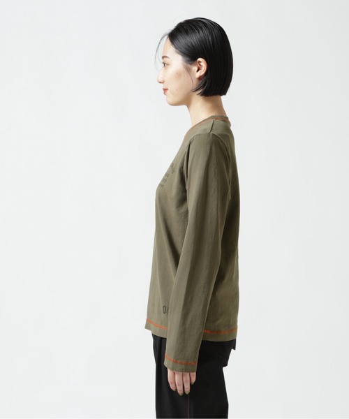 AVIREX（アヴィレックス）の「≪直営店限定≫L/S FADE WASH PRINT T-SHIRT/ フェイドウォッシュプリントTシャツ（Tシャツ/カットソー・レディース・ホワイト系2/オリーブ系/ブラック・M/S）」の15枚目の写真