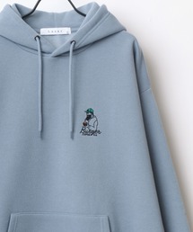 Lazar 別注 Couple Beardman Sweat/オーバーサイズ 裏起毛 ワンポイント刺繍 スウェット パーカー フーディー/長袖 トップス プルオーバー/レディース メンズ