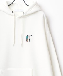 Lazar 別注 Couple Beardman Sweat/オーバーサイズ 裏起毛 ワンポイント刺繍 スウェット パーカー フーディー/長袖 トップス プルオーバー/レディース メンズ