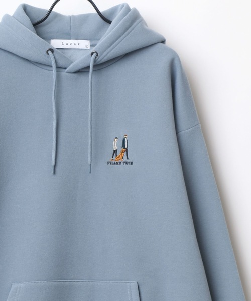 Lazar(ラザル)の「Lazar 別注 Couple Beardman Sweat/オーバーサイズ 裏起毛 ワンポイント刺繍 スウェット パーカー フーディー/長袖 トップス プルオーバー/レディース メンズ(パーカー・メンズ・ブラック/グレー系その他/アッシュグレー/ダークグリーン/ブルー/ブラック系その他/ホワイト系その他/ベージュ系その他/ホワイト/グレー系その他2/グリーン系その他2/グリーン系その他3/ベージュ/グリーン系その他/ブルー系その他/チャコール・M/L/LL)」の15枚目の写真