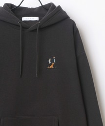 Lazar 別注 Couple Beardman Sweat/オーバーサイズ 裏起毛 ワンポイント刺繍 スウェット パーカー フーディー/長袖 トップス プルオーバー/レディース メンズ