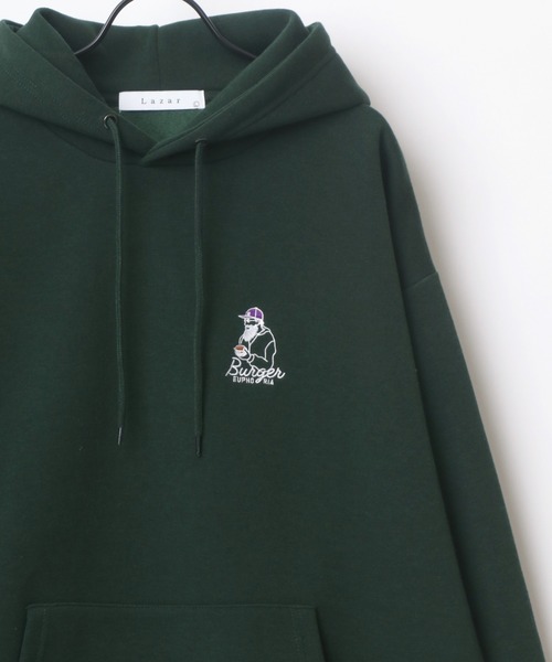 Lazar(ラザル)の「Lazar 別注 Couple Beardman Sweat/オーバーサイズ 裏起毛 ワンポイント刺繍 スウェット パーカー フーディー/長袖 トップス プルオーバー/レディース メンズ(パーカー・メンズ・ブラック/グレー系その他/アッシュグレー/ダークグリーン/ブルー/ブラック系その他/ホワイト系その他/ベージュ系その他/ホワイト/グレー系その他2/グリーン系その他2/グリーン系その他3/ベージュ/グリーン系その他/ブルー系その他/チャコール・M/L/LL)」の14枚目の写真