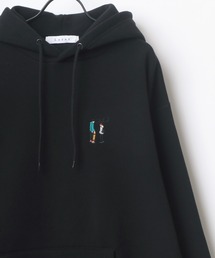 Lazar 別注 Couple Beardman Sweat/オーバーサイズ 裏起毛 ワンポイント刺繍 スウェット パーカー フーディー/長袖 トップス プルオーバー/レディース メンズ