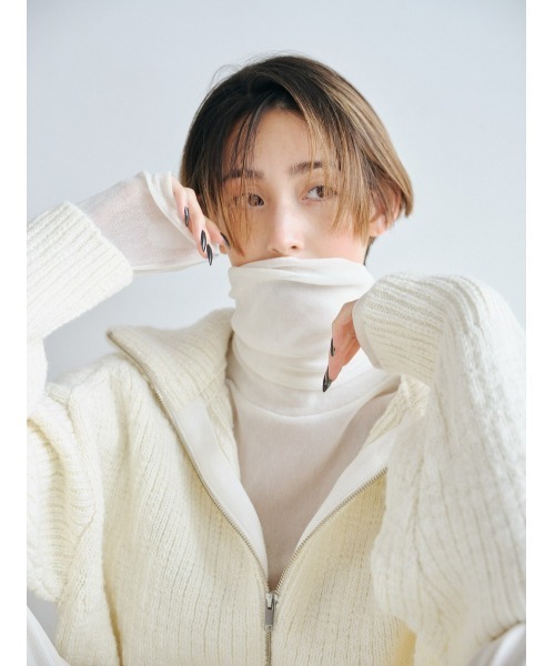 styling/ - styling/ kei shirahata  2WAY リブ タートル ニット styling/（スタイリング）の「2WAYビッグタートルニット（ニット