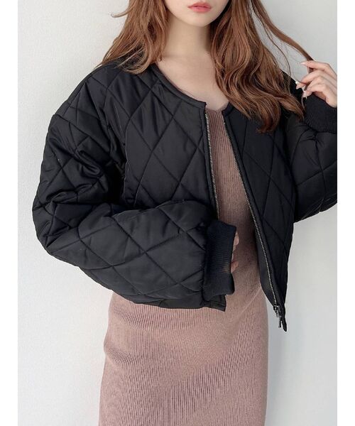 RESEXXY（リゼクシー）の「【WEB限定】ショートキルティングブルゾン