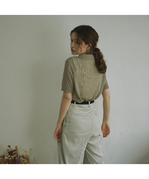 t a r o s u（タロス）の「t a r o s u high waist tuck pants/タロスハイウエストタックパンツ（スラックス・レディース・ナチュラル/ブラック・FREE）」の15枚目の写真