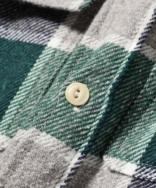 REMI RELIEF(レミレリーフ)の「REMI RELIEF × BEAMS PLUS / 別注 Check C.P.O. Shirt(シャツ/ブラウス・メンズ・グレー/オレンジ・SMALL/MEDIUM/LARGE/X-LARGE)」の11枚目の写真